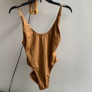 SKIMS brown bathing suit new never worn